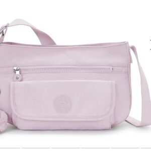 Light Pink Crossbody Bag with Front Pocket